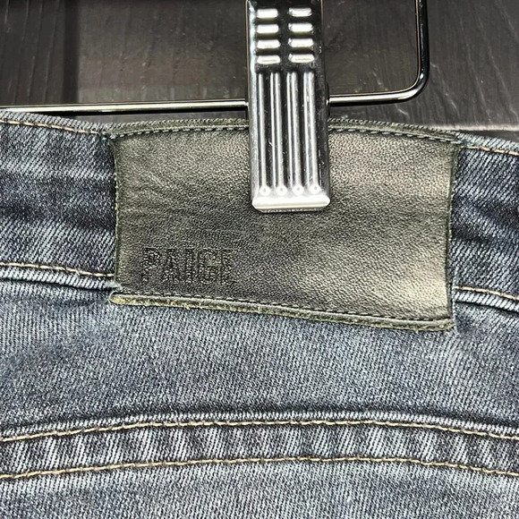 PAIGE Federal Jeans Acid Wash Dark Blue Men's Slim Straight Size 31 - Picture 10 of 13